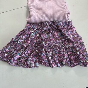Floral girls skirt. Cute bow on the waist band